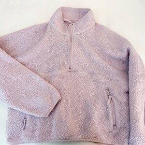 Aritzia TNA Polartec Thermal Pro 1/2 Zip Fleece Lavender